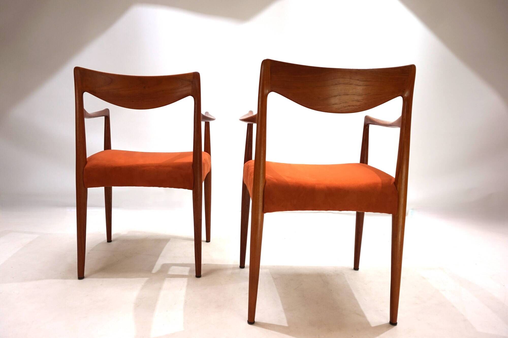 Set of 2 Gustav Bahus Bambi teak chairs by Rolf Rastad & Adolf Relling, 196