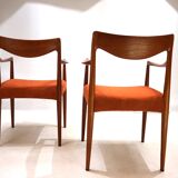 Suite de 2 chaises en teck Gustav Bahus Bambi par Rolf Rastad & Adolf Relling, 196