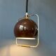 Vintage brown GEPO suspension | Space Age light fixture | Mid-Century Modern ceiling light