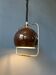 Vintage brown GEPO suspension | Space Age light fixture | Mid-Century Modern ceiling light