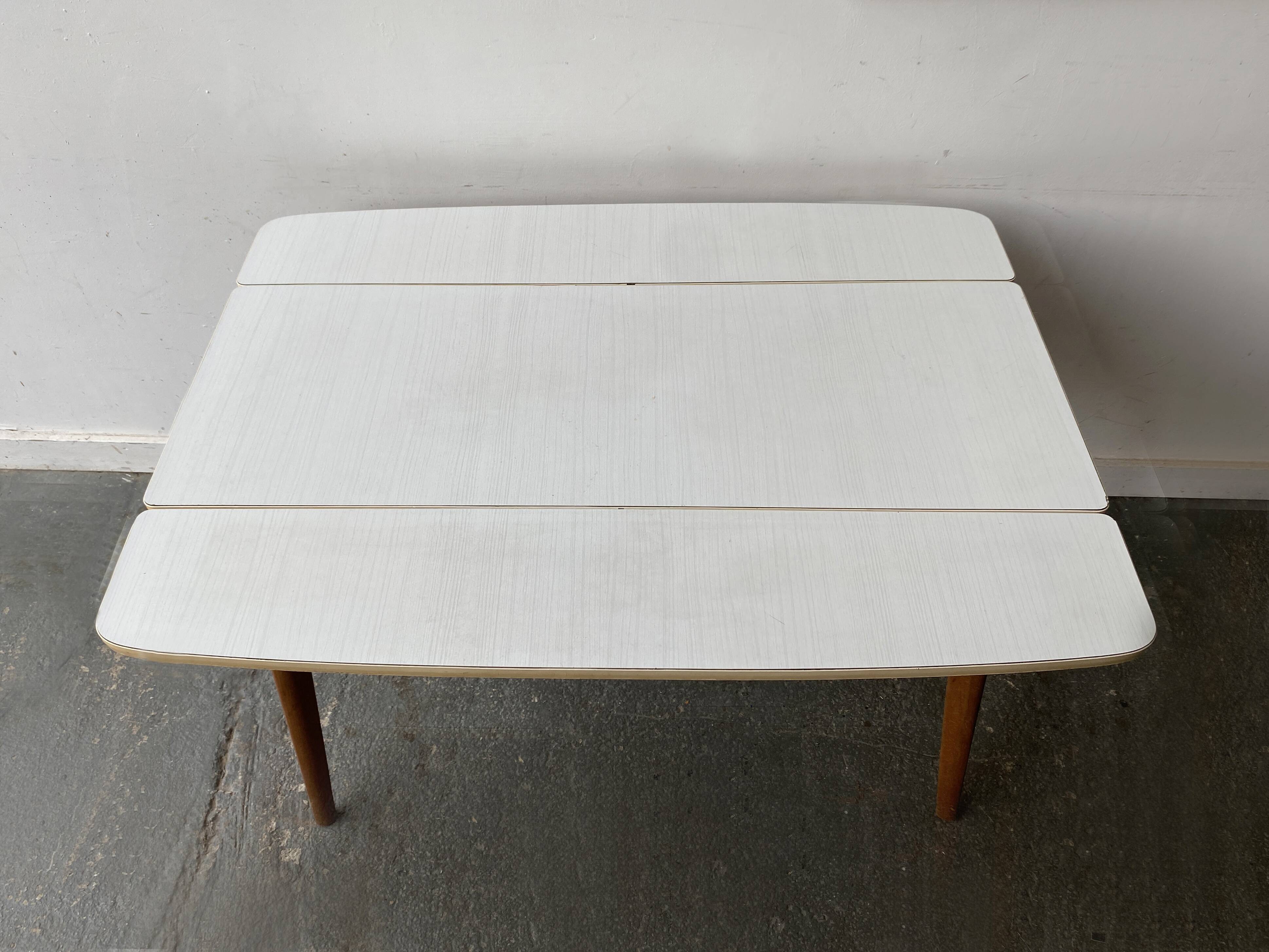 1960s Mid-Century extending drop leaf kitchen table