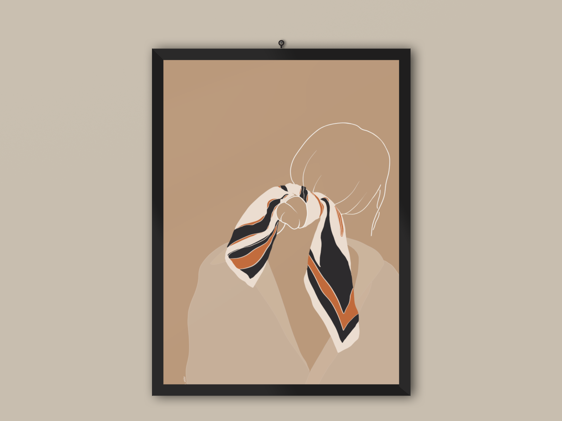 Illustration "The woman with the ribbon" by Noums Atelier