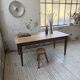 Table de ferme noyer pieds fuseaux 1950