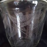 Carafe à spiritueux en cristal fin gravé motifs fougère