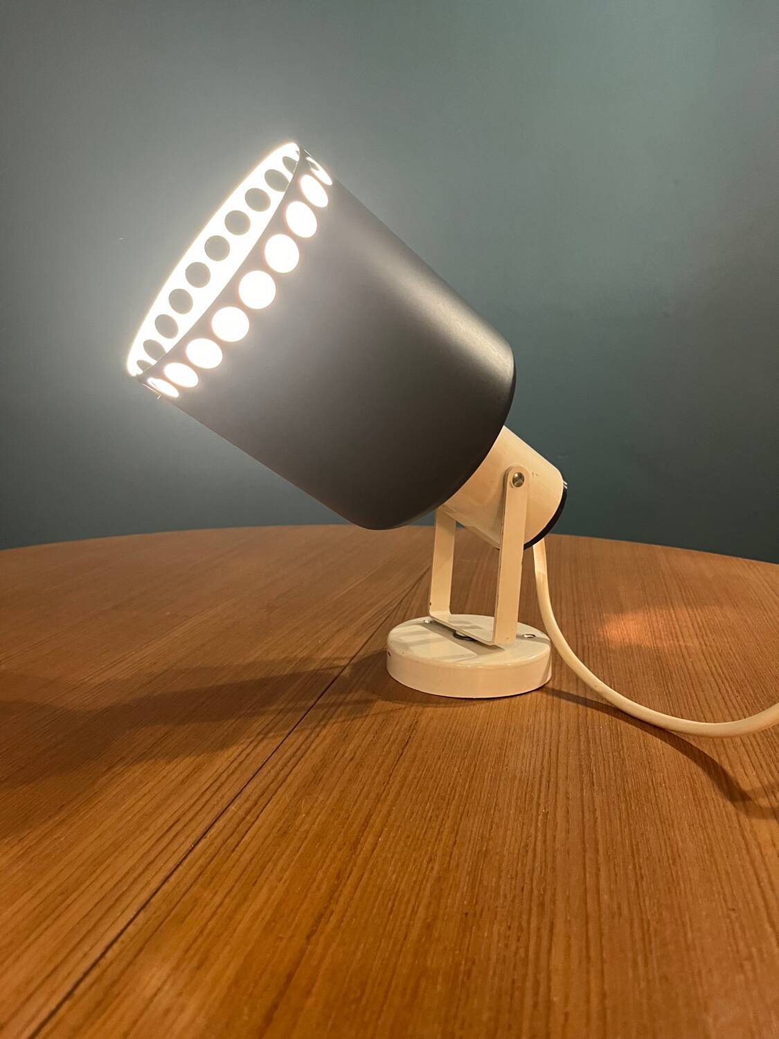 Lita matte black tilting wall light from the 70s/80s