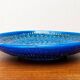 Large wall plate Rimini Blu Italian mid-century by Aldo Londi for Bitossi, 1960s.