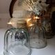 Pair of old fluted glass molds. Kouglof molds / Jam molds