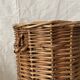 Woven wicker basket, vintage rod holder