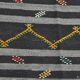 8x11 Black Gray Oversize Kilim Rug, 235x337Cm