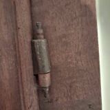 18th-century wardrobe, in walnut, minimalist style.