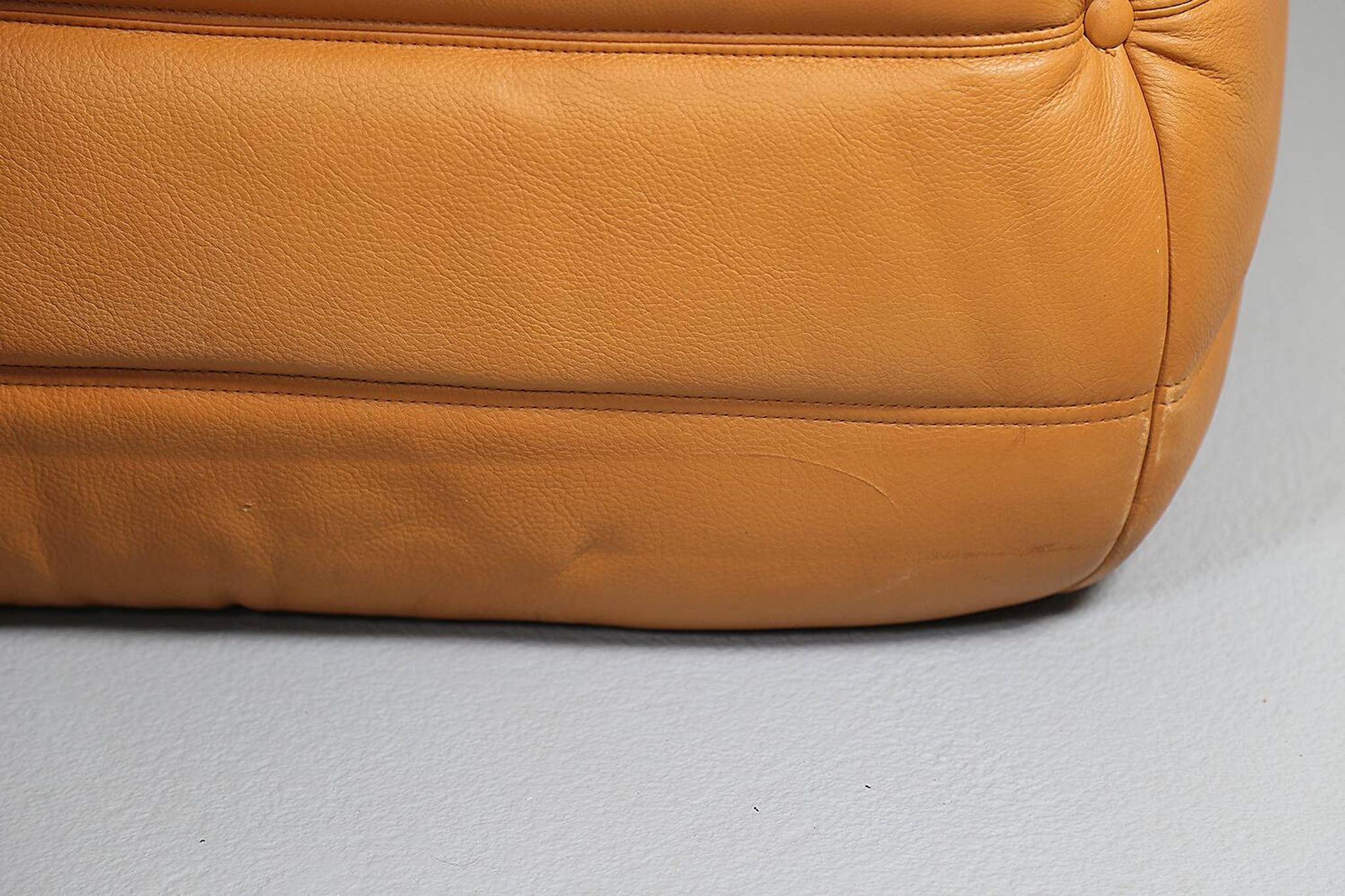 Cognac leather Ligne Roset Togo set from 2010 designed by Michel Ducaroy