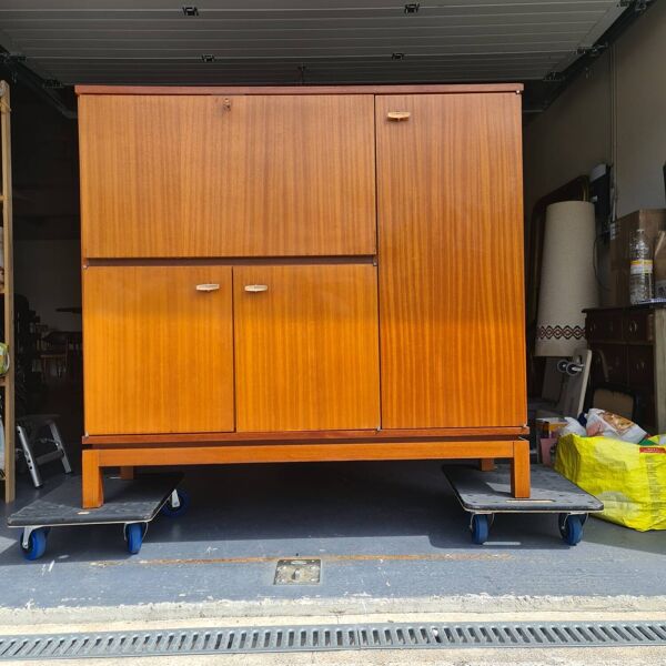 Meuble de rangement, buffet living, secrétaire Marcel Gascoing