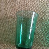 Series of 7 green glasses