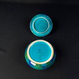 Paul milet (1870-1950) sèvres, turquoise blue bonbonnière, art deco period