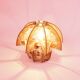 Scandinavian wood and yarn lamp