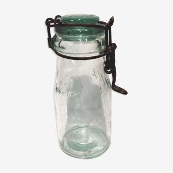 Ideal 25 cl glass jar, engraved glass cap