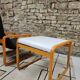 Lot Fauteuil et table Wilkhahn bois courbé 1980 vintage