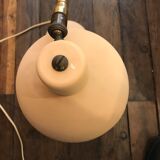 Vintage 60s beige and flexible gold desk lamp 45 cm