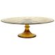 Art Deco Amber Cake Dish Depression Glass Verrerie Scailmont