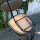 Pair of 50s chairs in metal and skaï
