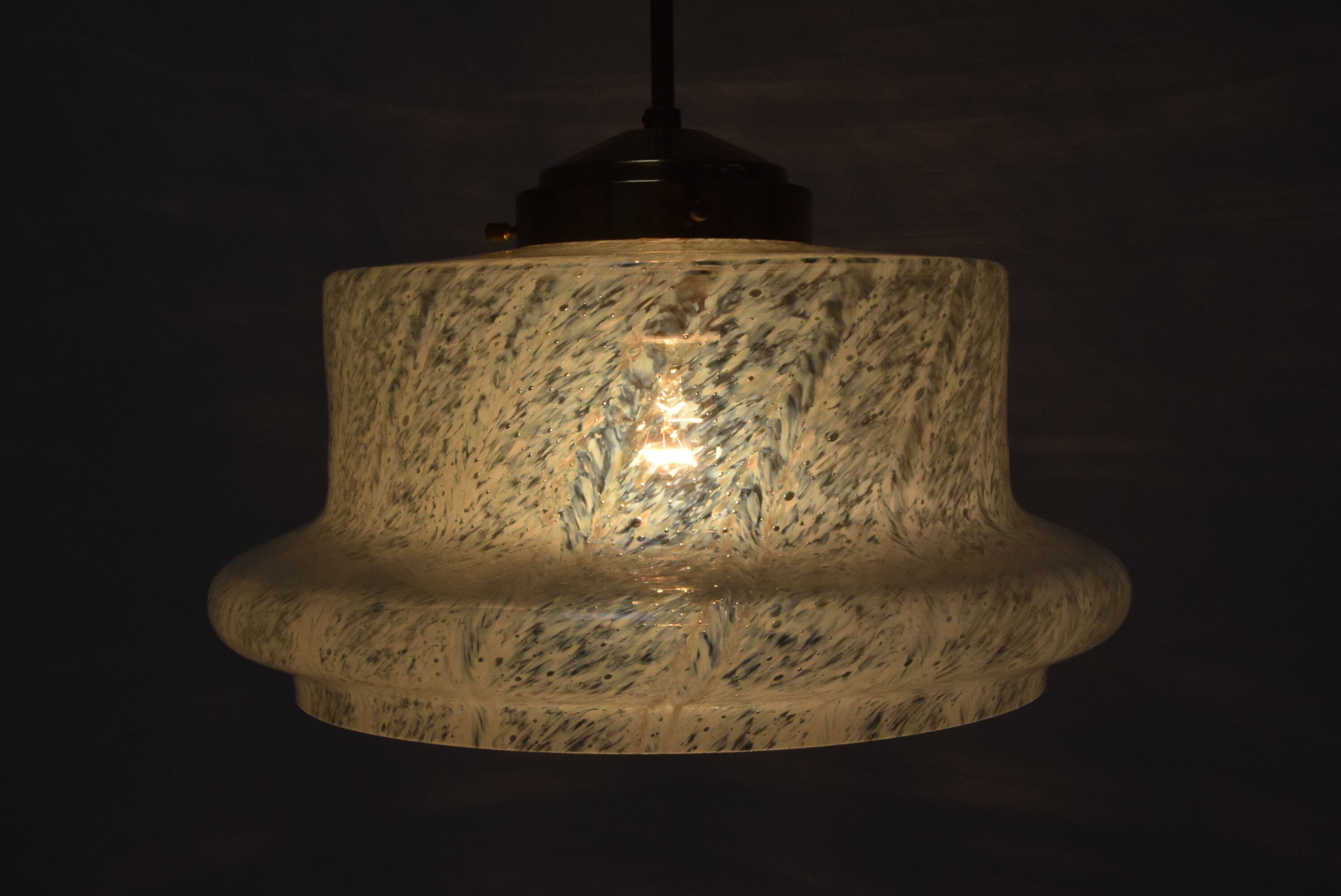 Mid-century Glass Pendant by Kamenicky Senov,1960's.