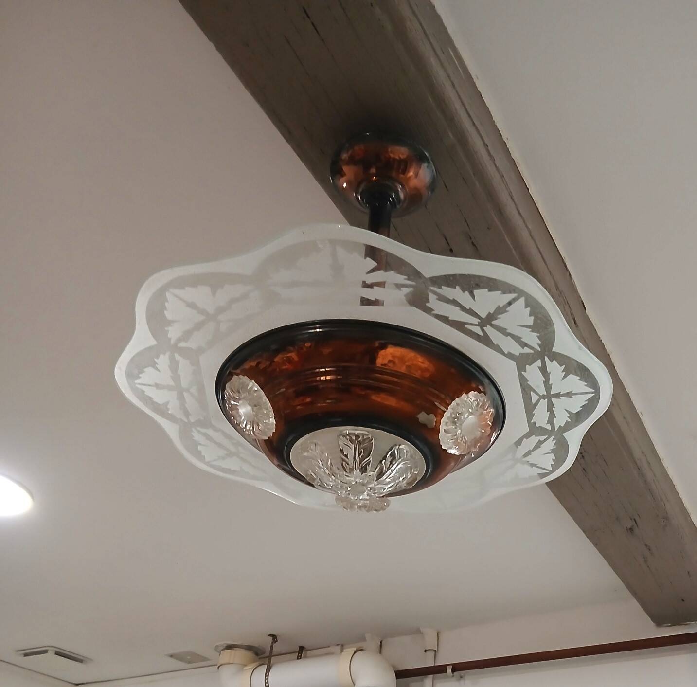 Art Deco chandelier signed Ezan