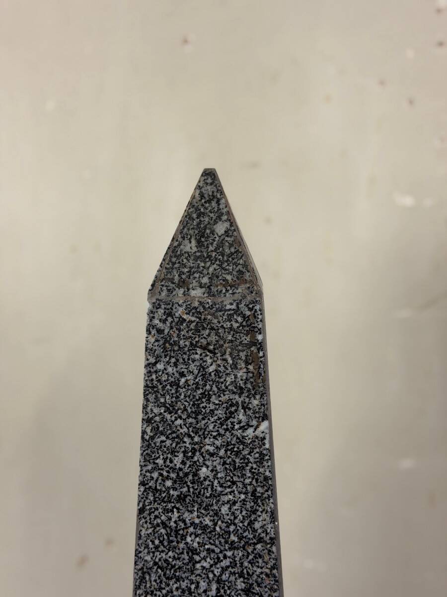 Pair of grey granite obelisks, circa 1980