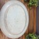 Antique Oval Porcelain Dish with Blue Floral Decoration