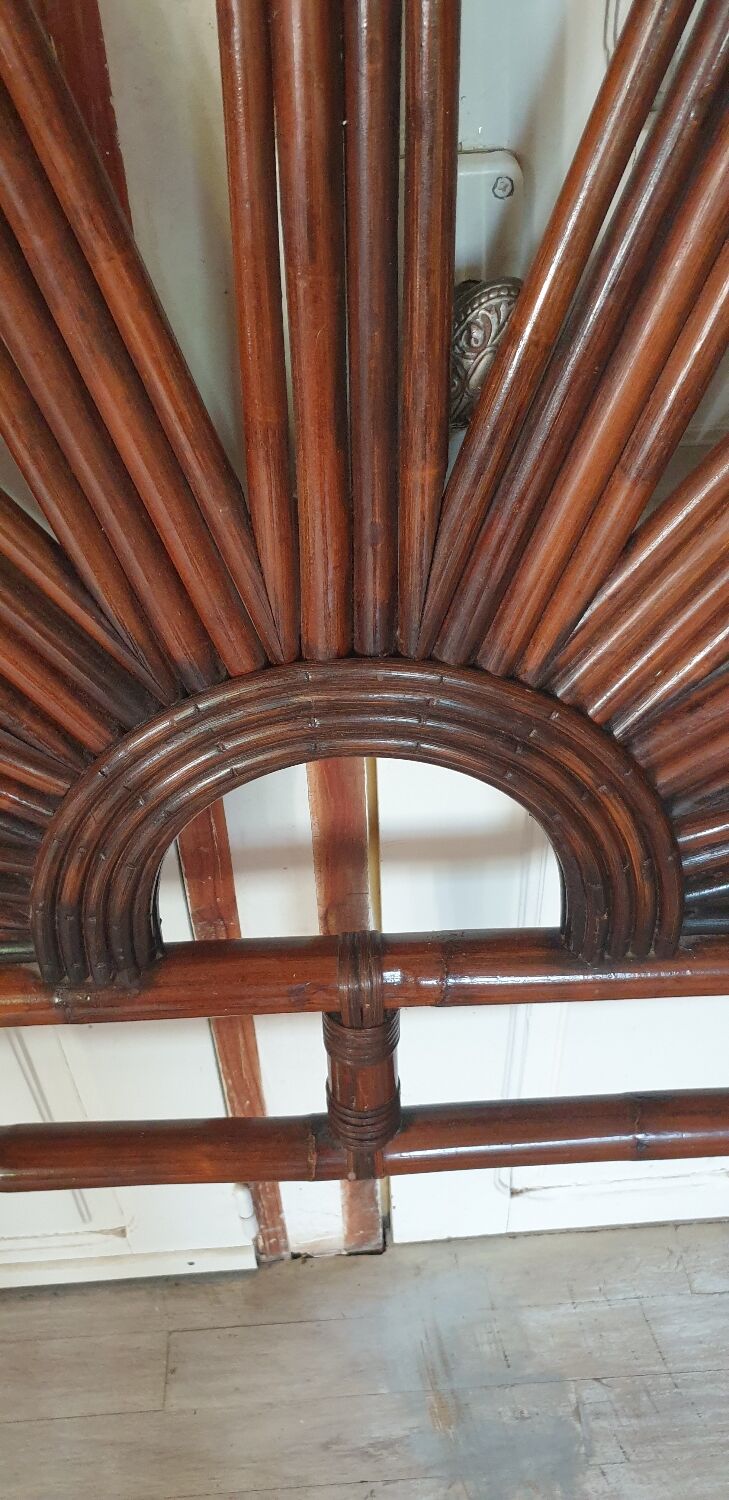 Bamboo and rattan headboard