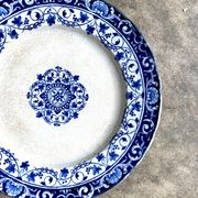Jules Vieillard Bordeaux ironstone cake plate, "Louis XV" service