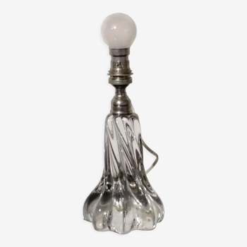 Lampe en cristal fabriqué en France vintage 1960