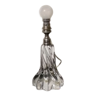 Lampe en cristal fabriqué en France vintage 1960