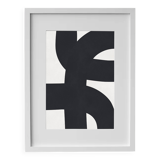 Framed abstract painting