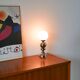 Chromed metal lamp and opaline globe, Space Age Design, 1970