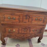 Old Provencal walnut chest of drawers