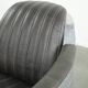 Comfortable cow leather aviator design armchair finished with aluminium