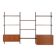 Modular shelving Kai Kristiansen, teak veneer, Danish design 1960s