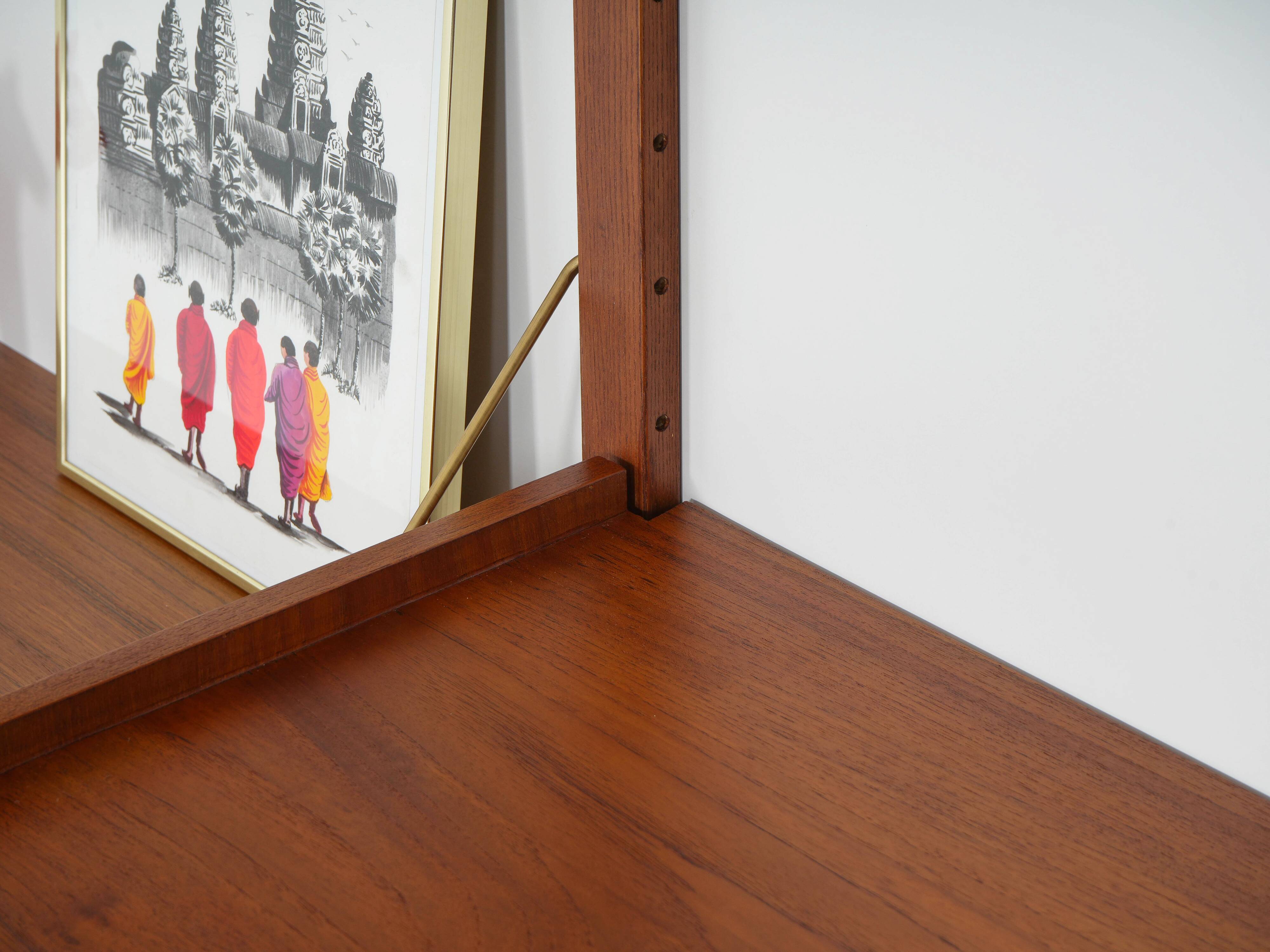 Teak modular shelving unit, Danish design, 1960s, made in Denmark