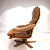 P. Schultz & Co. Denmark leather armchair, 1960