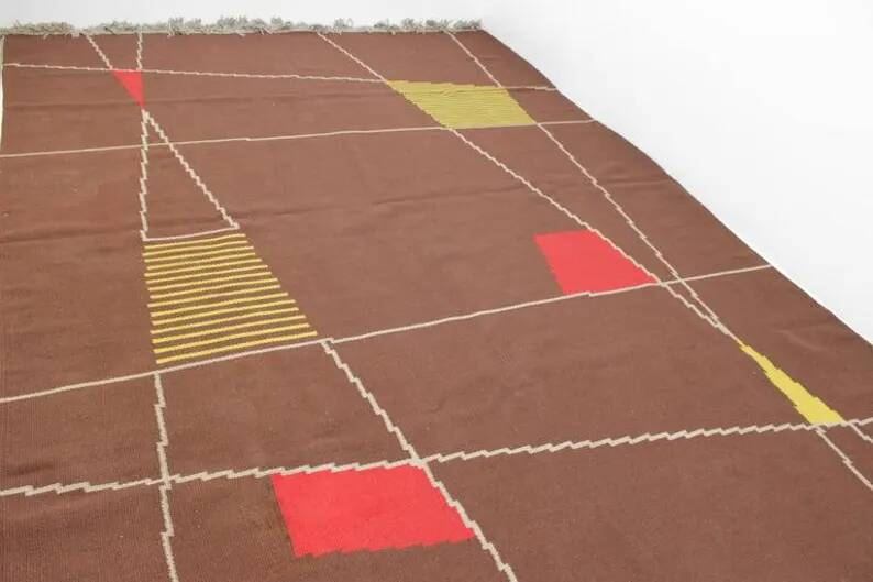Big Geometric Design Carpet or Rug, 1959