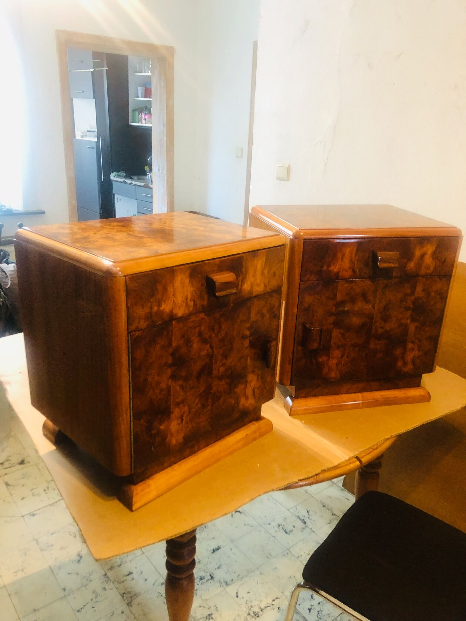 Pair of Art Deco bedside tables