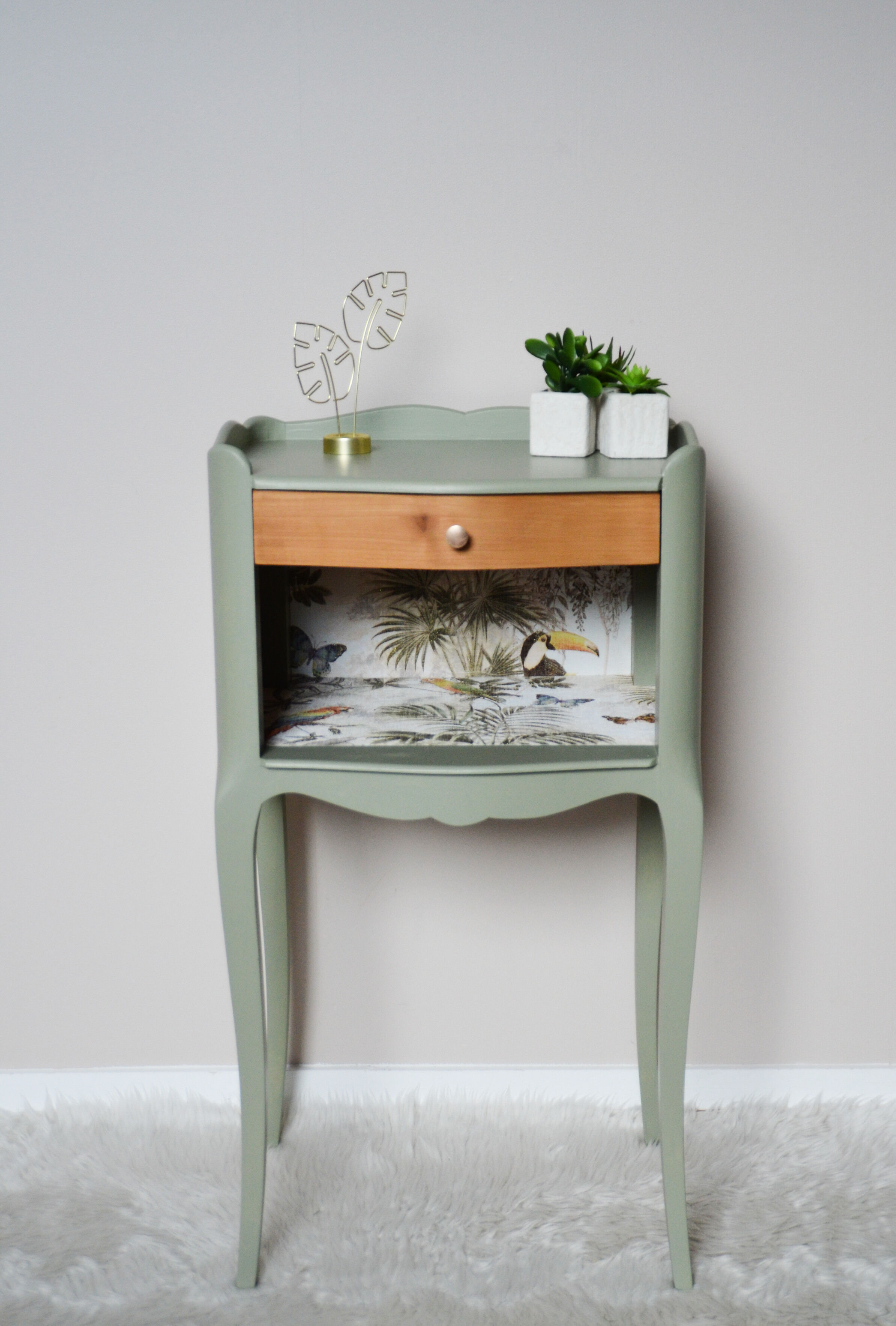 Louis XV style bedside, revamped