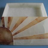 vintage Italian stone alabaster box Scaglione