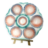 Majolica oyster plates, Digoin & Sarreguemines