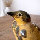 Decorative bird in glazed earthenware, Europe, around 1960.