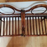 Pair of bamboo and rattan armchairs