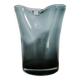Smoked glass vase with blue gradient