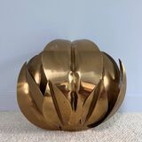 Italian wall lamp in gilded brass