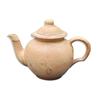 Round teapot 50cl, in matte sandstone, circa 1970's