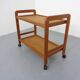 Danish Teak Bar Cart with Removable Tray, 1960s